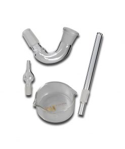 Alternative view of Black Leaf Recycle Glass Pipe sa 5 komora