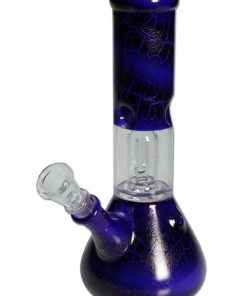 Alternative view of Stakleni bong cracked tamno plavi