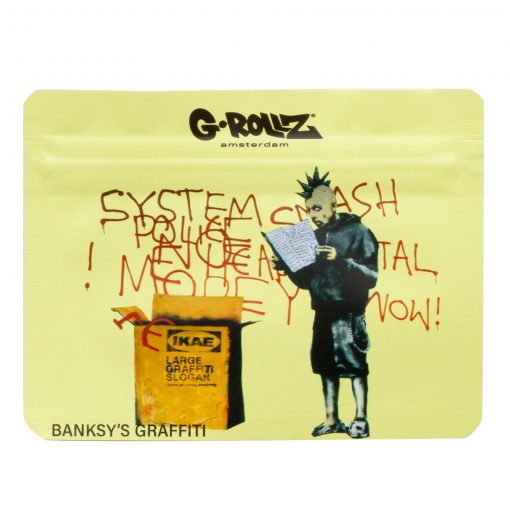 ZIP G-ROLLZ |Banksy's 'Ikea Punk' Smellproof Bags - 8pcs - 105x80 mm