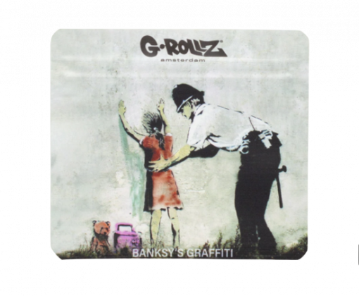 ZIP G-ROLLZ |Banksy 'Girl Being Frisked' smellproof bag - 10pcs - 90x80mm