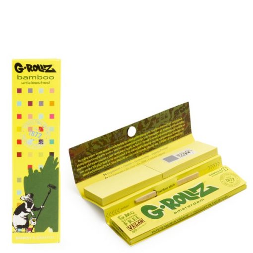 G-ROLLZ | Banksy Grafitti - Bamboo Unbleached - 50 KS Papers + Tips