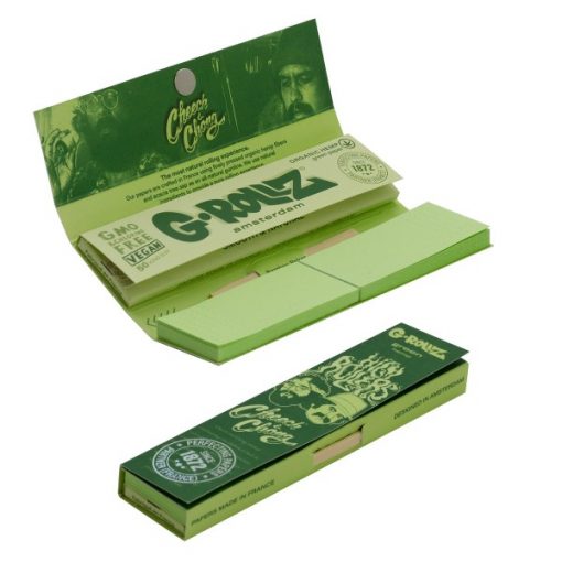 G-ROLLZ | Cheech & Chong - Organic Green Hemp - 50 KS Papers + Tips
