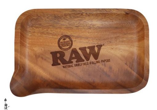 RAW WOODEN TRAY WITH POUR SPOUT