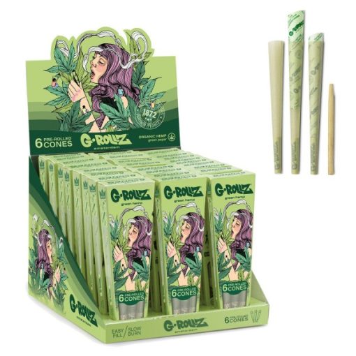 G-ROLLZ | 'Colossal Dream' - Organic Green Hemp - 6 1 1/4 Cones