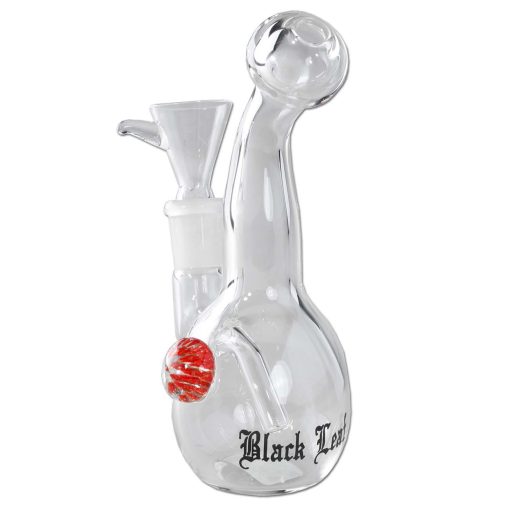 BLACK LEAF - Mini stakleni bong - H:148mm O:59mm