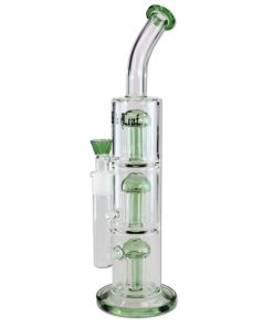 Black Leaf - 3x Percolator stakleni bong H:390mm O:27mm SG:19 Zla zla Black Leaf - 3x Percolator stakleni bong H:390mm O:27mm SG:19