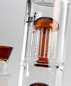 Black Leaf - 3x Percolator stakleni bong H:390mm O:27mm SG:19 Zla zla Black Leaf - 3x Percolator stakleni bong H:390mm O:27mm SG:19