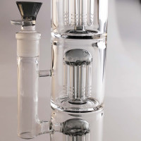 Black Leaf - 3x Percolator stakleni bong H:390mm O:27mm SG:19 Zla zla Black Leaf - 3x Percolator stakleni bong H:390mm O:27mm SG:19 - Slika 9